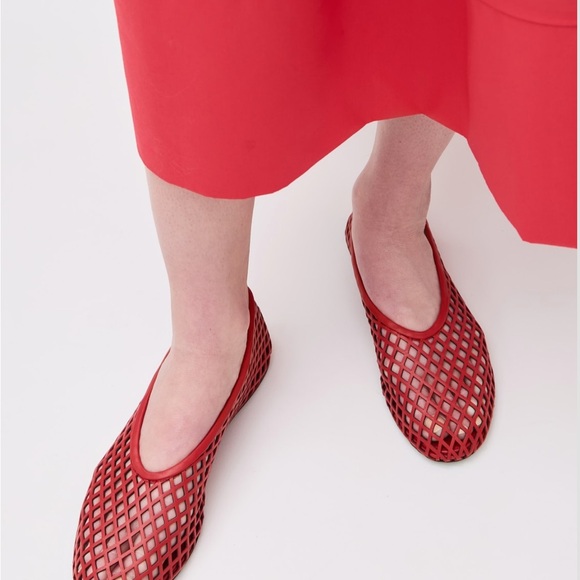 NIB 36 Proenza Schouler Tee Perforated Ballerina Flats - Picture 3 of 6